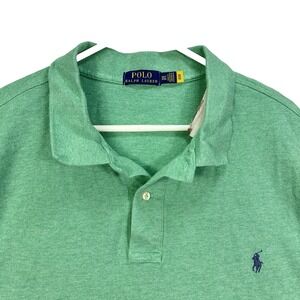 Polo Ralph Lauren Golf Polo Shirt Adult 3XLT Green Stretch Knit Mesh‎ Pony Mens